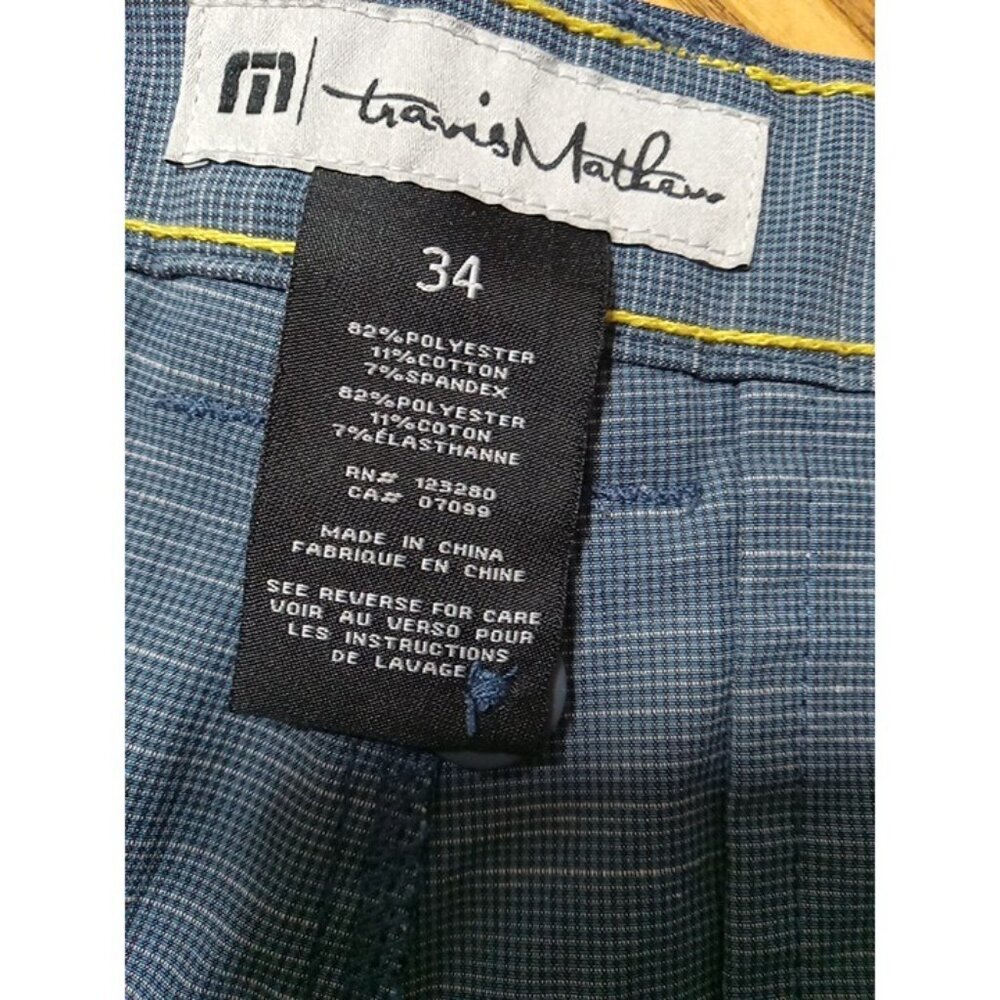 TRAVIS MATHEW Shorts Mens 34 GRAY BLUE Preowned Summer Spring Vacation Used - Picture 7 of 8